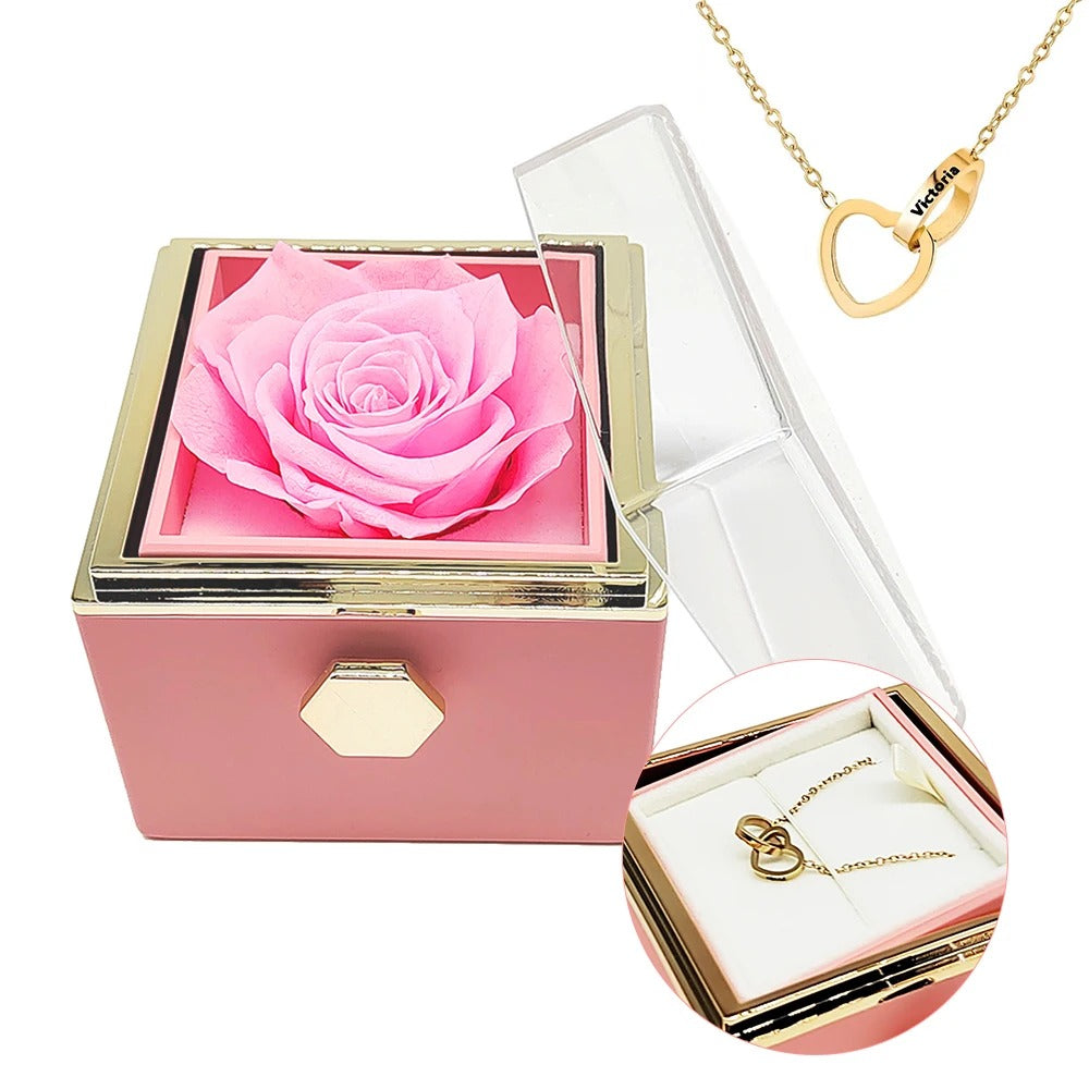 Rosa Eterna Giratoria - Caja con Collar TIAN Forever