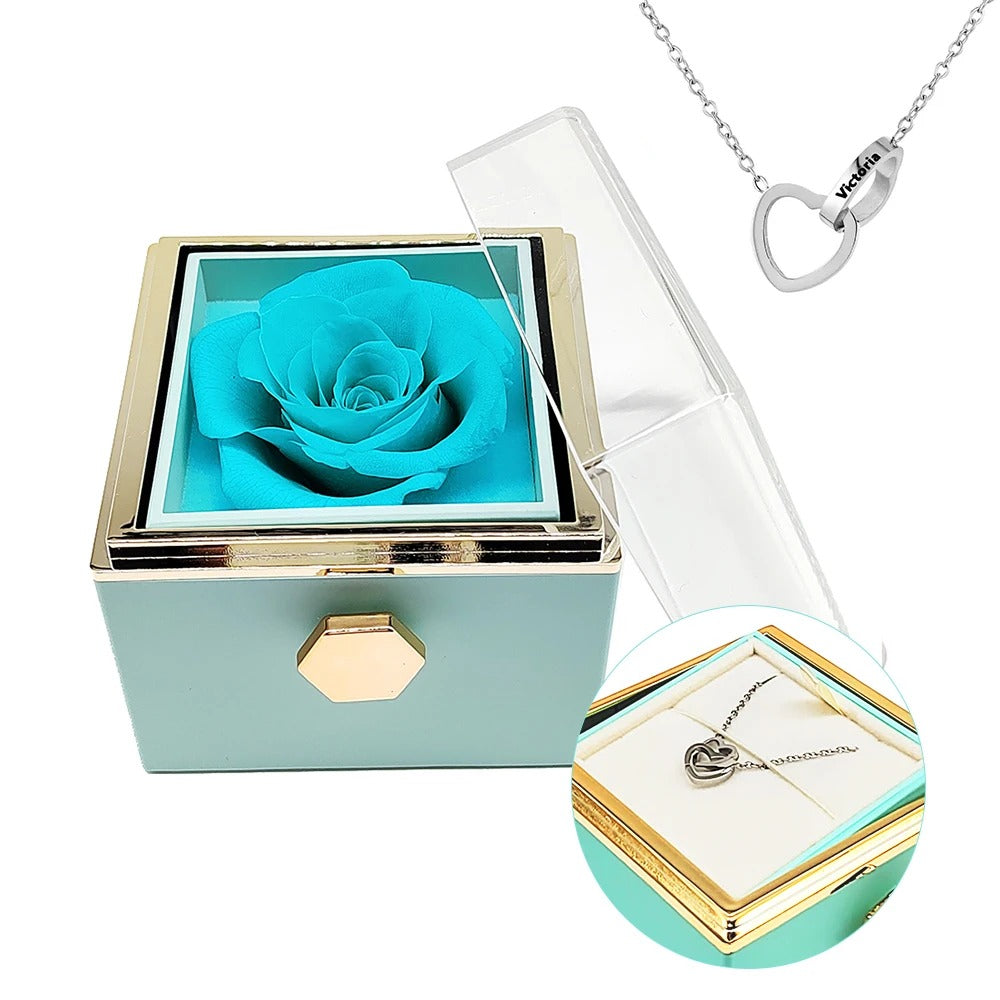 Rosa Eterna Giratoria - Caja con Collar TIAN Forever